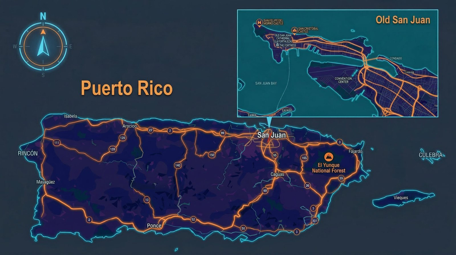 san juan puerto rico map